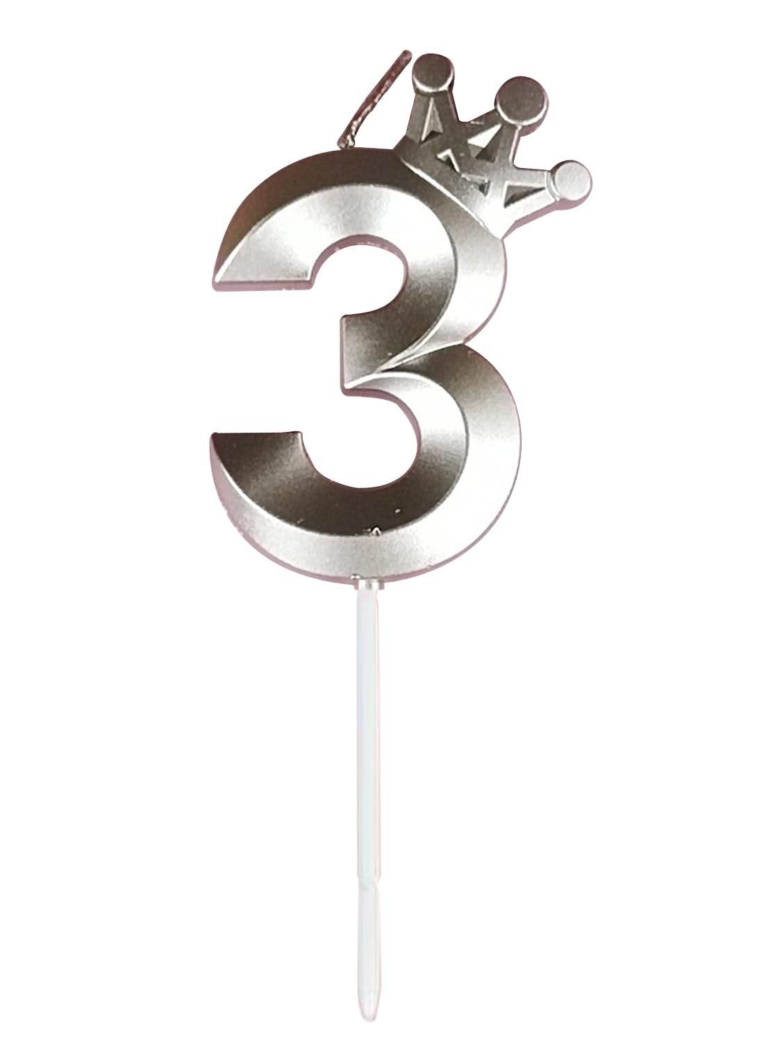 l&Wen Birthday Candles Twisted,  Long Thin Spiral Candle with Holders for Wedding Party Decorations (6 Pcs, Silver Twisted Collection)