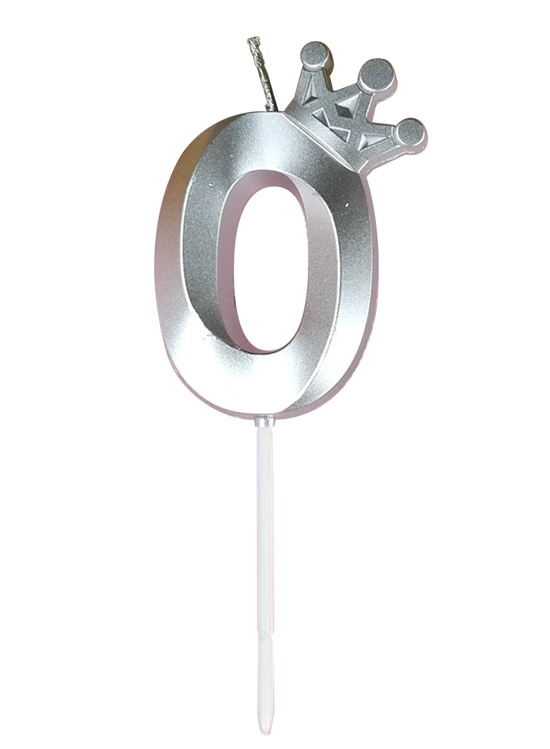 l&Wen Birthday Candles Twisted,  Long Thin Spiral Candle with Holders for Wedding Party Decorations (6 Pcs, Silver Twisted Collection)