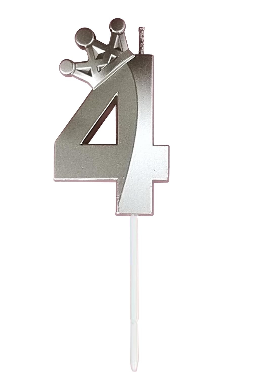 l&Wen Birthday Candles Twisted,  Long Thin Spiral Candle with Holders for Wedding Party Decorations (6 Pcs, Silver Twisted Collection)