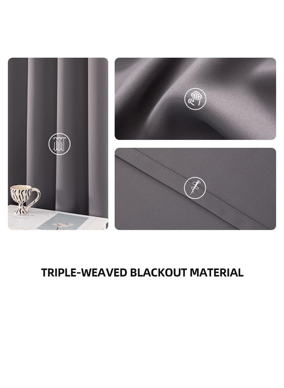 Solid Blackout Curtains for Bedroom and Living Room