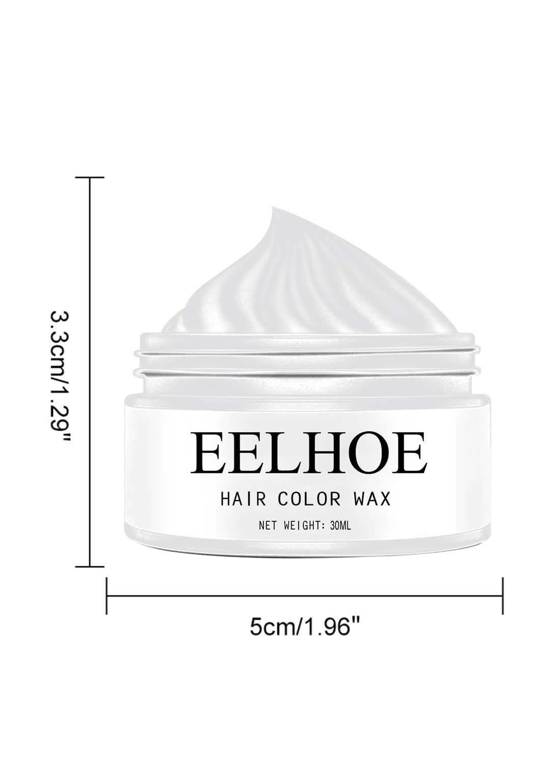 Hair Color Wax, Natural Temporary Hair Dye Styling Cream, Long Lasting Fluffy, Easy to Apply,  Washable Instant Hair Color Hairstyle DIY Wax, for Parties Cosplay & Fashion Events 30ml