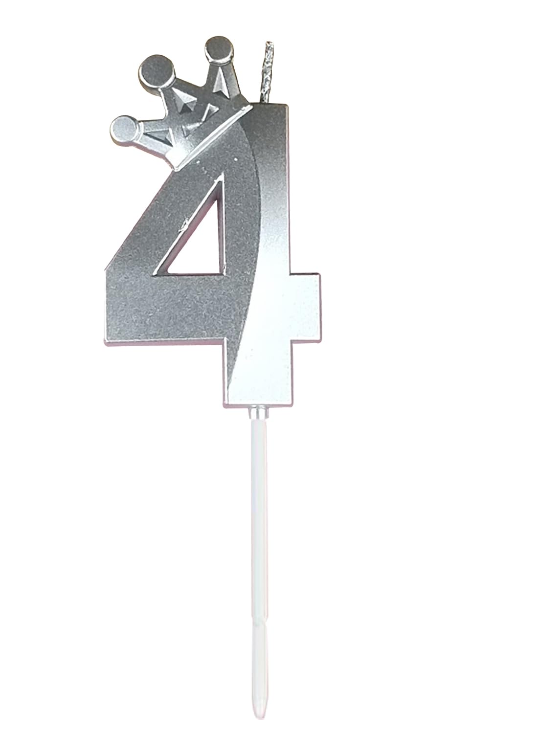 l&Wen Birthday Candles Twisted,  Long Thin Spiral Candle with Holders for Wedding Party Decorations (6 Pcs, Silver Twisted Collection)