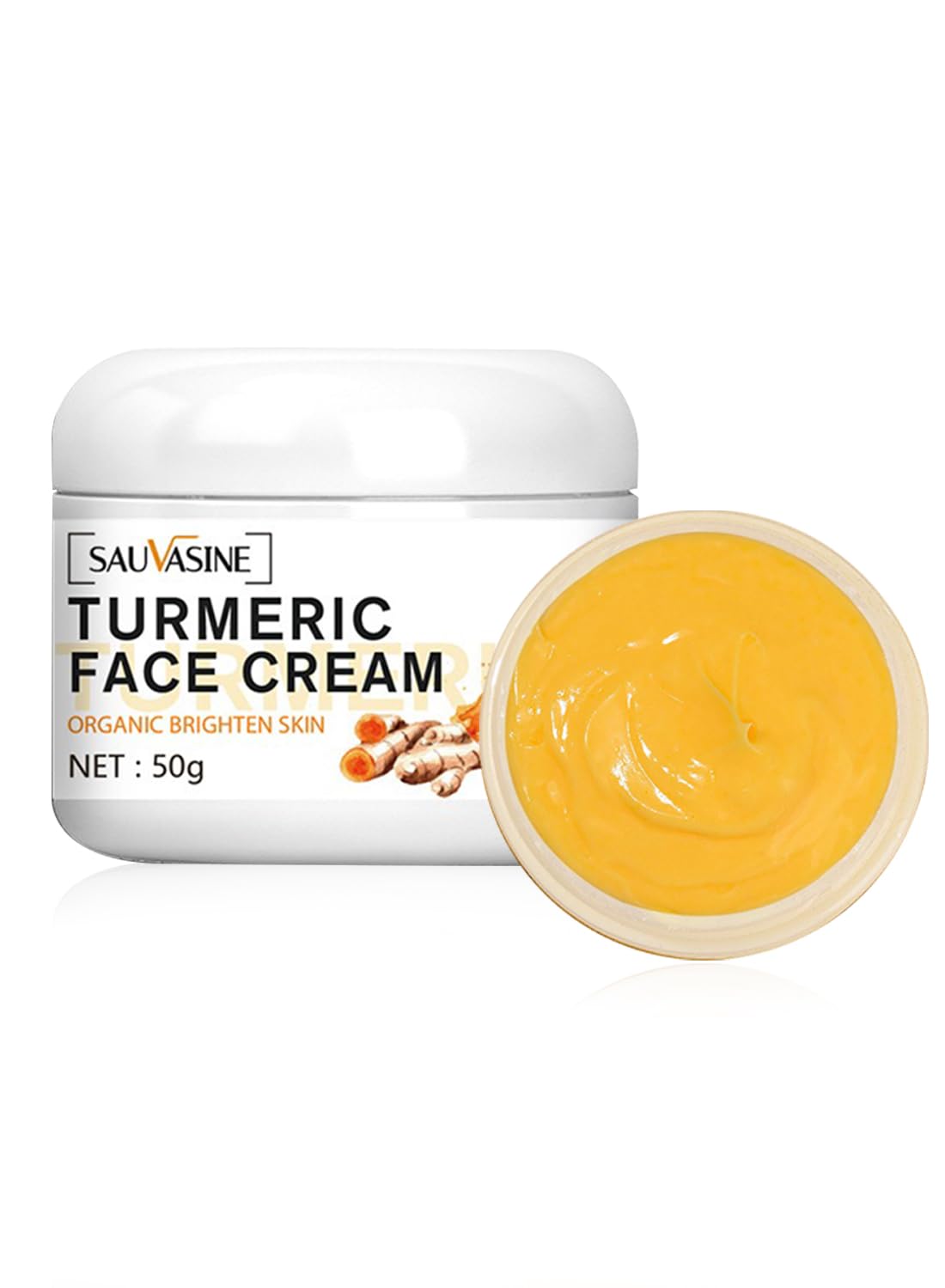 Turmeric Face Cream for Face & Body, All Natural Brightening Facial Moisturizer, Hydrating Dark Spot Remover, Anti-Aging Face Repair Cream, Fights Acne, Evens Tone 50g