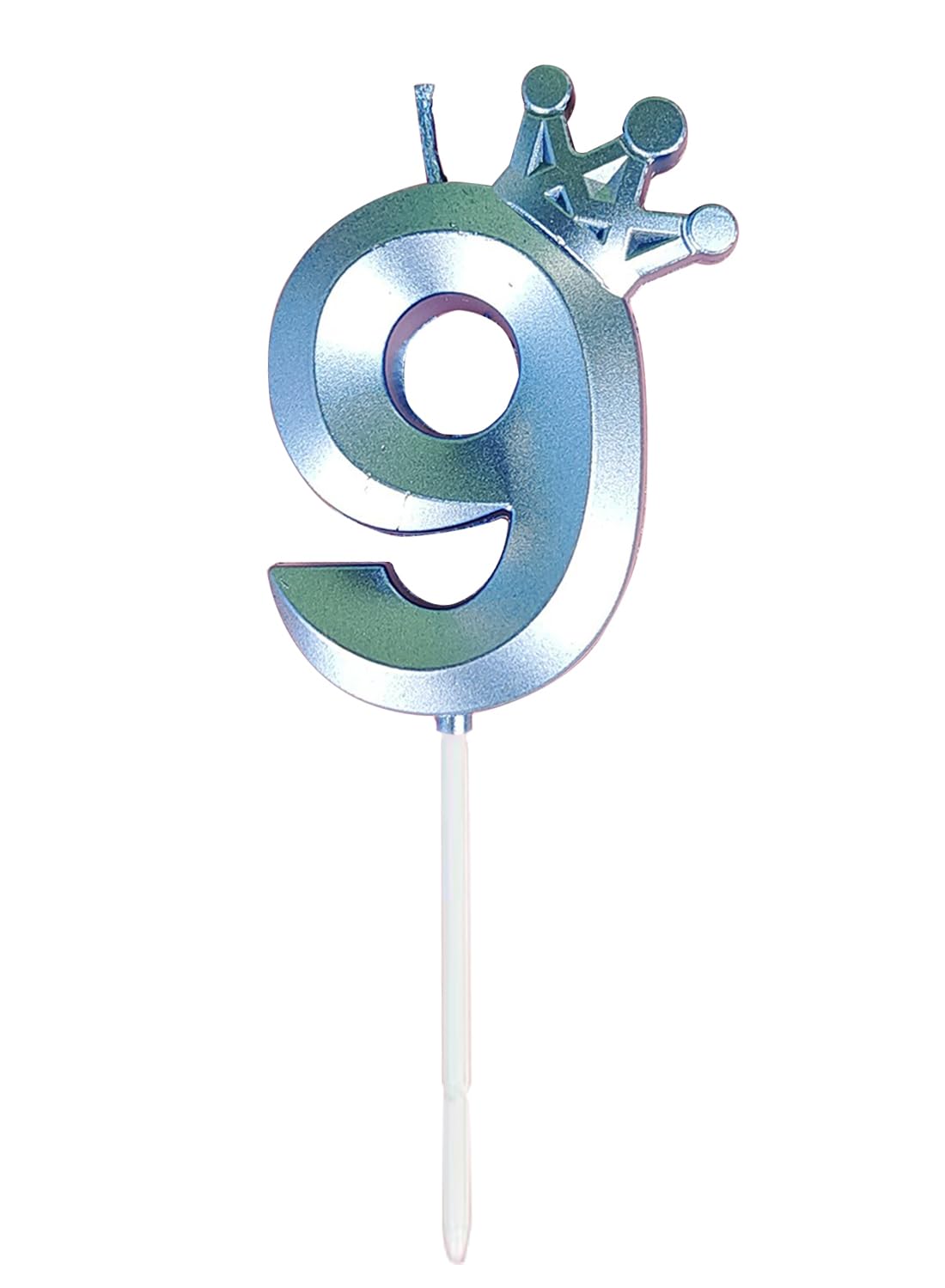l&Wen Birthday Candles Twisted,  Long Thin Spiral Candle with Holders for Wedding Party Decorations (6 Pcs, Silver Twisted Collection)