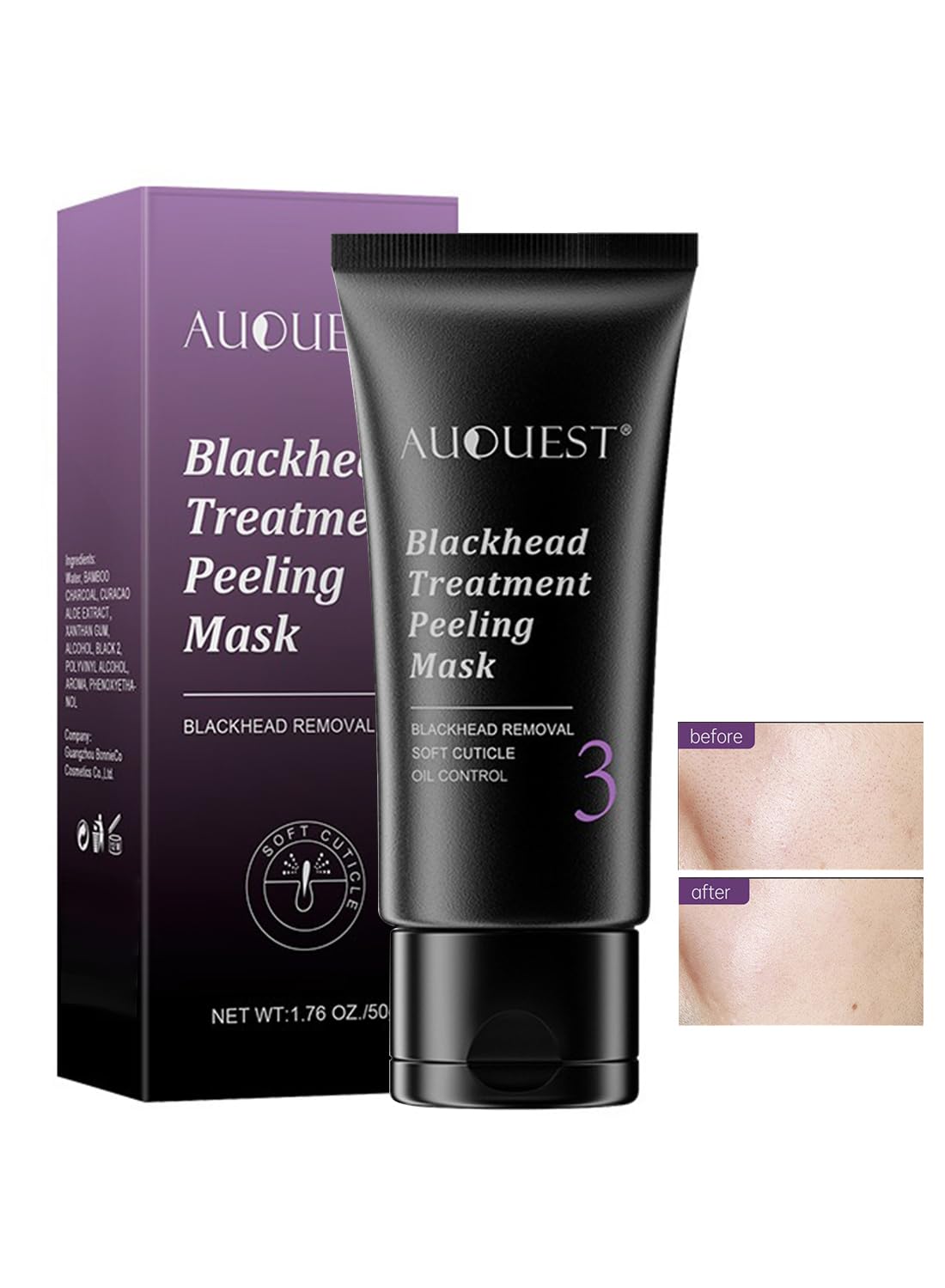 Blackhead Remover Mask, Peel Off Facial Cream Remove Blackheads, Clean Skin 50g