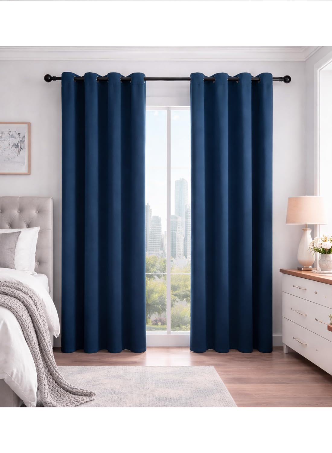 Solid Blackout Curtains for Bedroom and Living Room