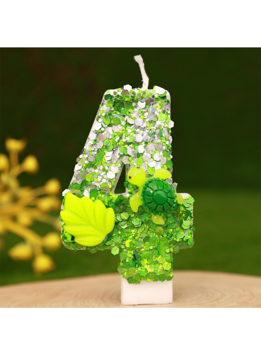 L&wen 7cm Birthday Number Candles for Cake Decoration, Glittery Cake Toppers with Perfect for Kids' Parties, Anniversaries Celebrations