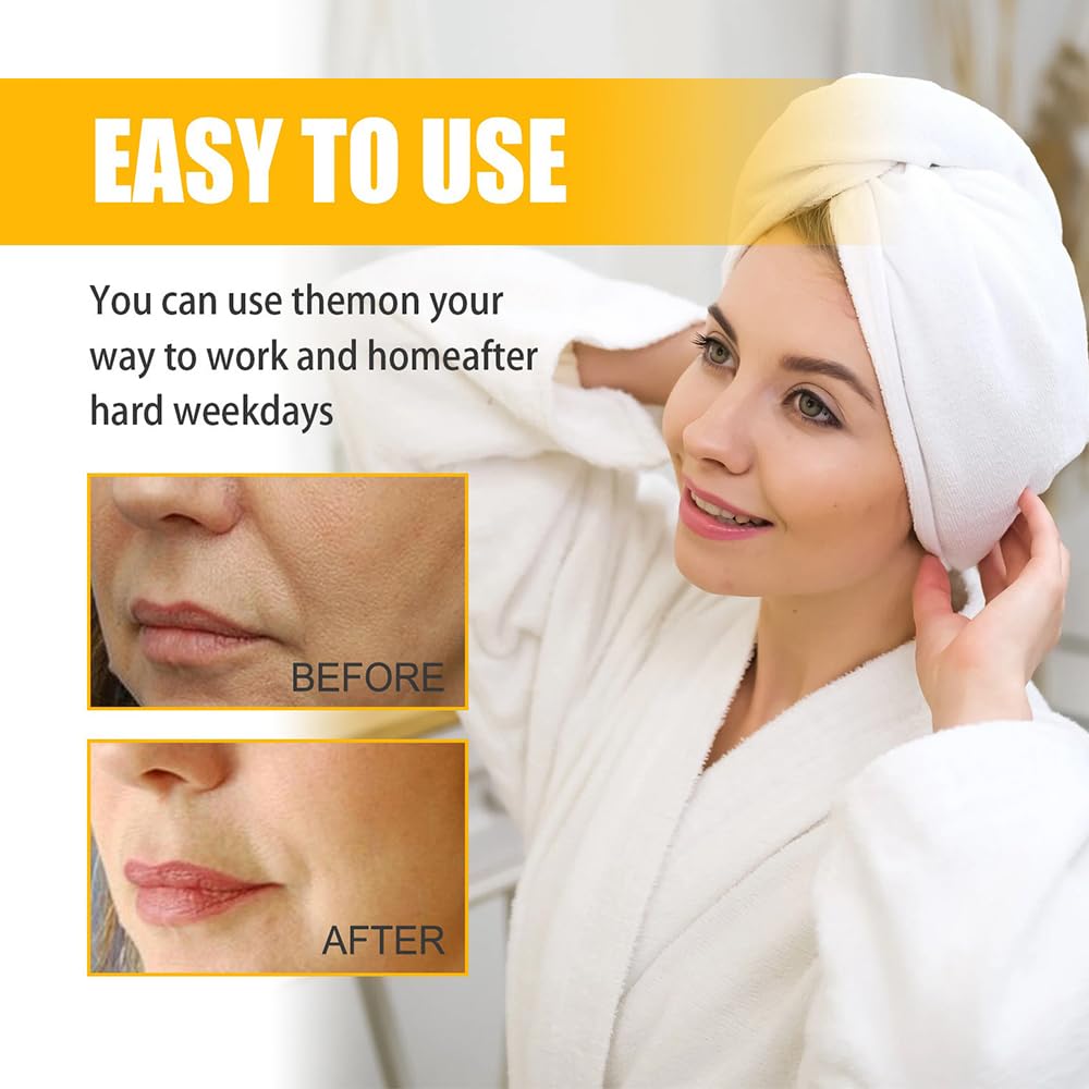Smile Line Patches, Anti Wrinkle Laugh Line Patches with Hyaluronic Acid & Vitamin E, Anti-Aging Smile Line Remover Pads, Hydrating Forehead Wrinkles Treatment, Mouth Wrinkle Mask (10 Pcs)