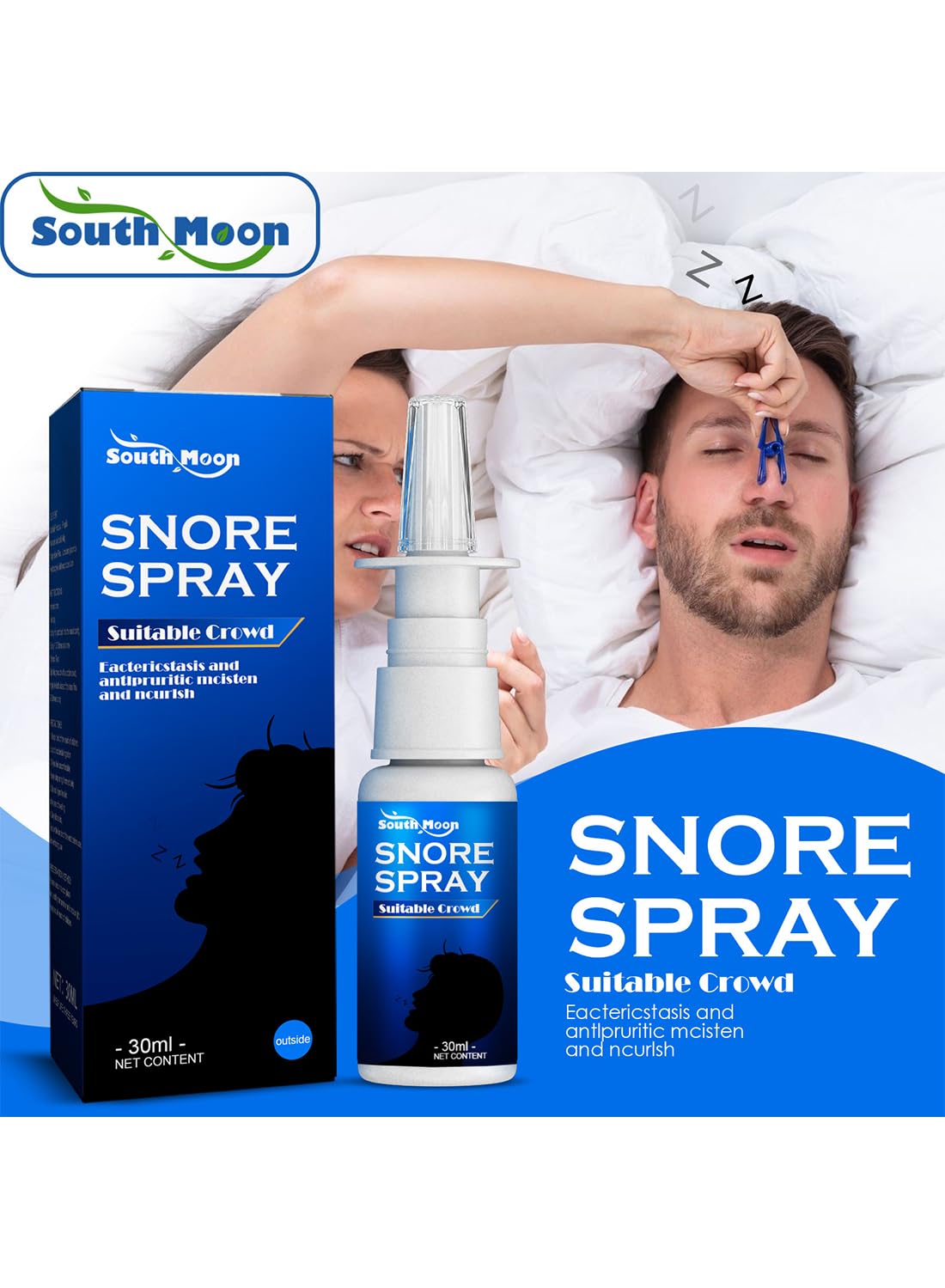 Nasal Spray, Preservative Free Sterile Fast Snoring Relief Nasal Spray - 30ml