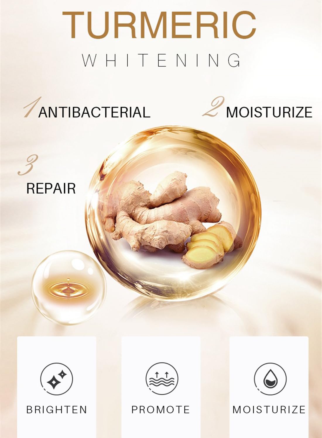 Turmeric Face Cream for Face & Body, All Natural Brightening Facial Moisturizer, Hydrating Dark Spot Remover, Anti-Aging Face Repair Cream, Fights Acne, Evens Tone 50g