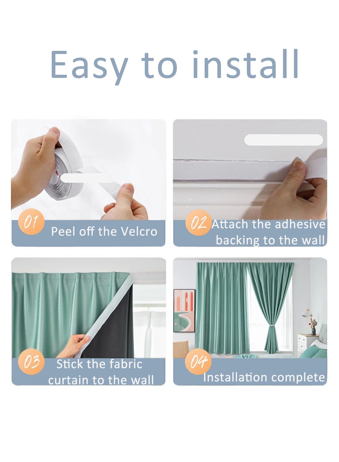 Velcro High Blackout Curtains,