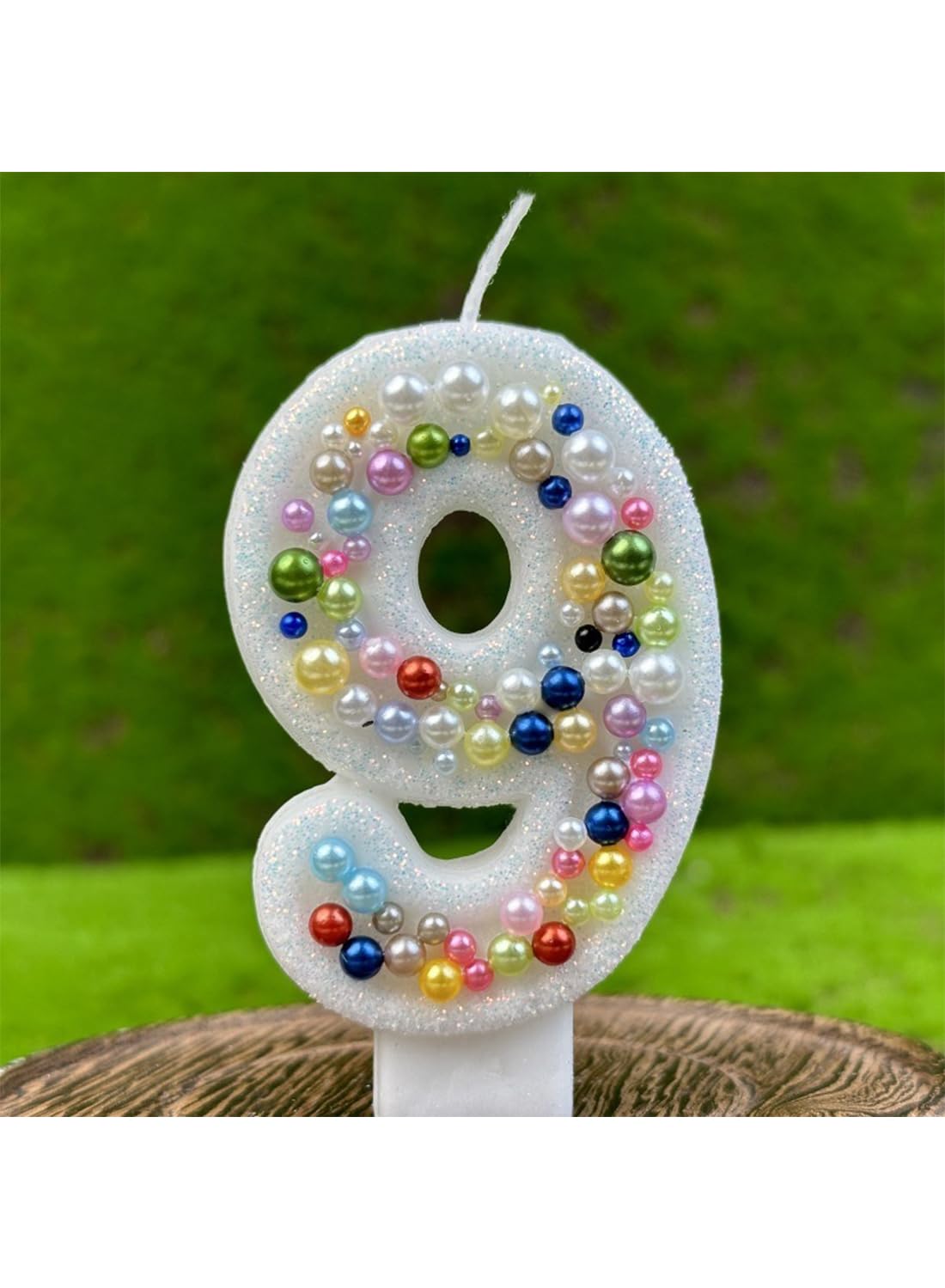 L&wen 7cm Birthday Number Candles for Cake Decoration, Glittery Cake Toppers with Perfect for Kids' Parties, Anniversaries Celebrations