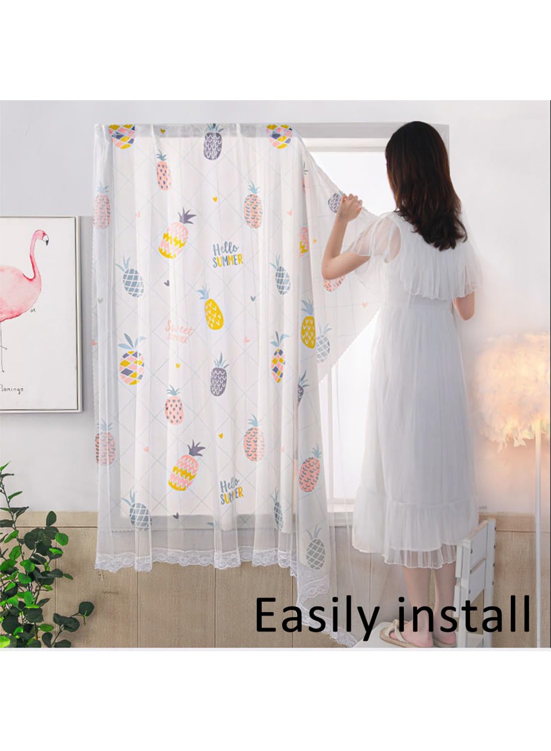 Velcro Double Layer Cartoon Pattern Blackout Curtains,