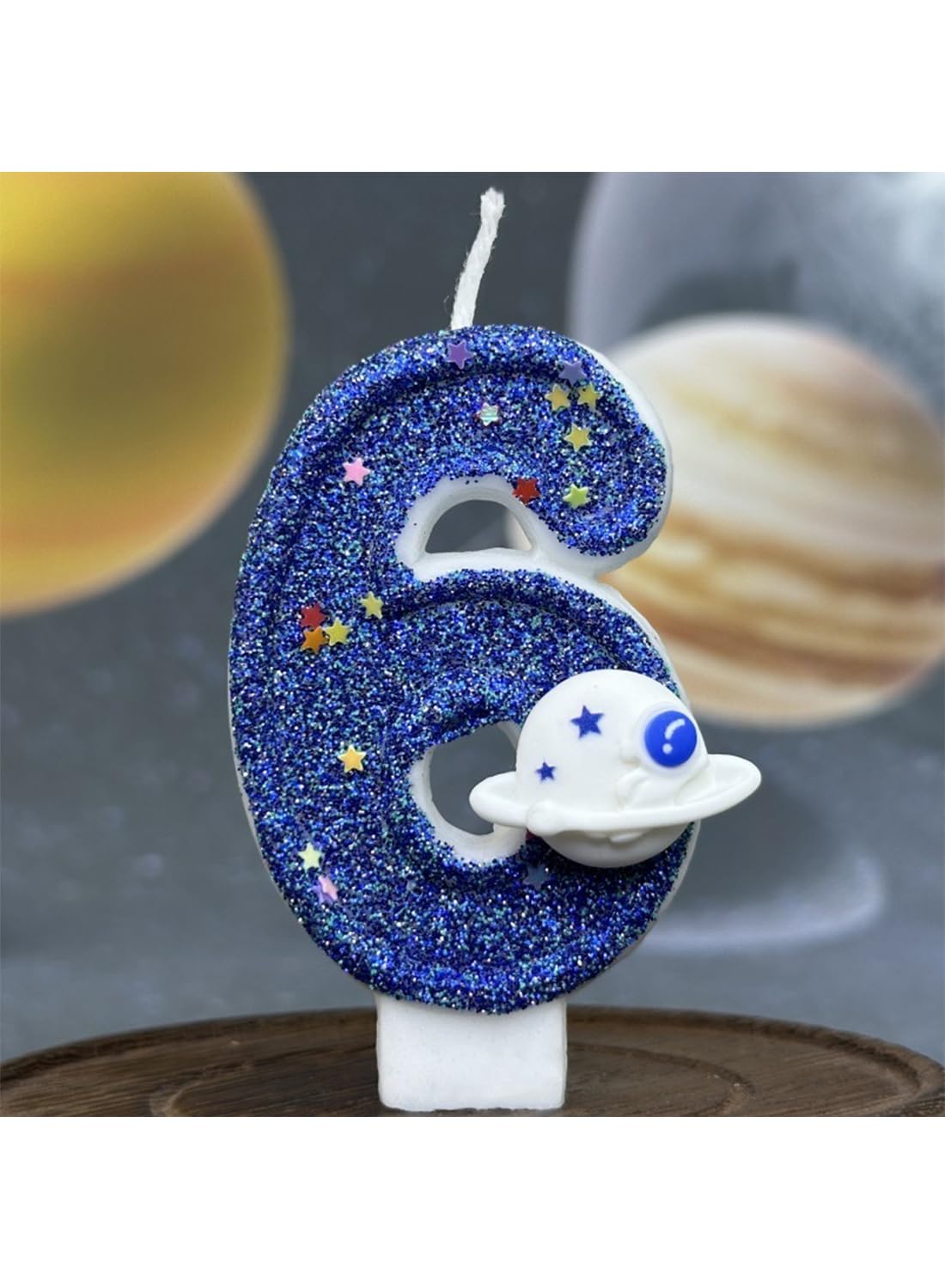 L&wen 7cm Birthday Number Candles for Cake Decoration, Glittery Cake Toppers with Perfect for Kids' Parties, Anniversaries Celebrations