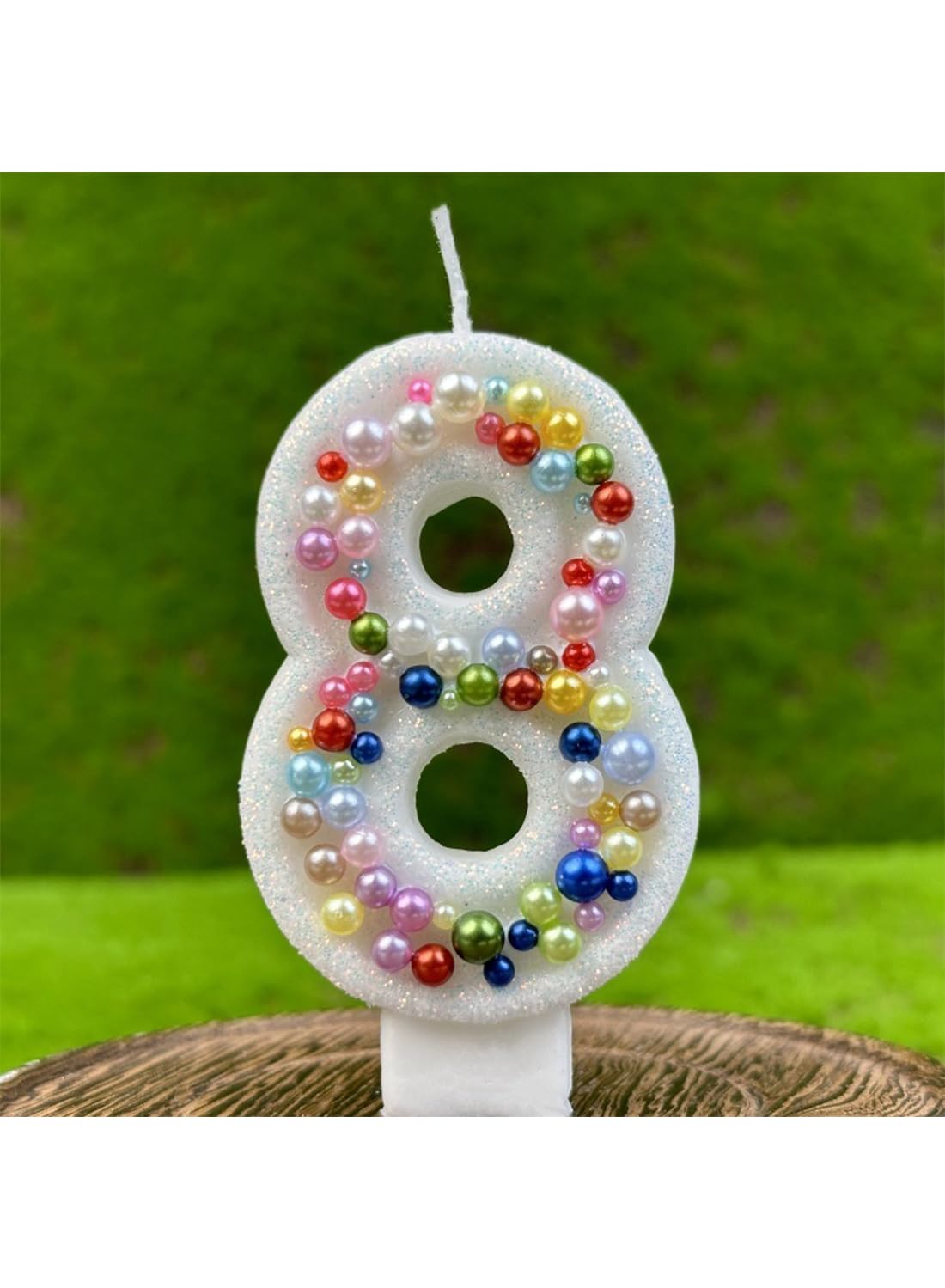 L&wen 7cm Birthday Number Candles for Cake Decoration, Glittery Cake Toppers with Perfect for Kids' Parties, Anniversaries Celebrations