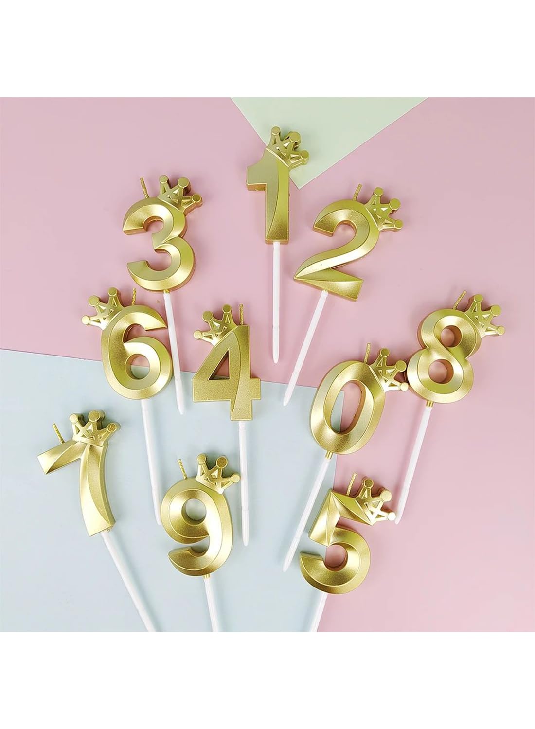 l&Wen Birthday Candles Twisted,  Long Thin Spiral Candle with Holders for Wedding Party Decorations (6 Pcs, Silver Twisted Collection)