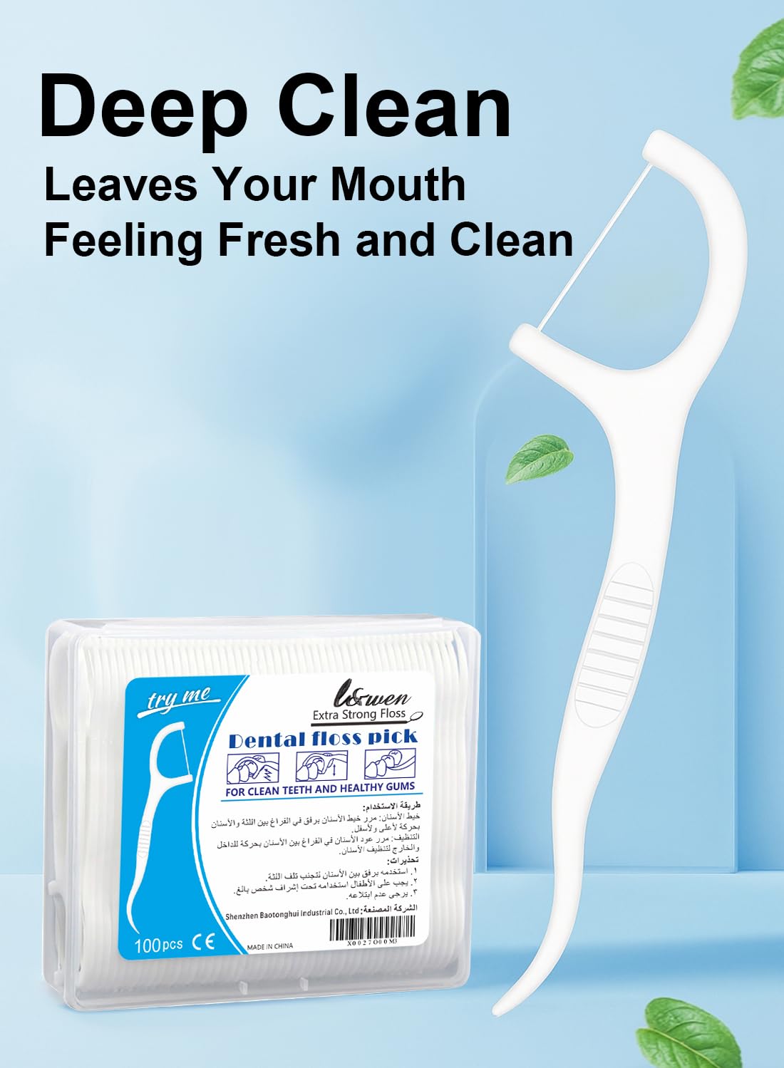 Disposable Dental Floss Picks, Portable Toothpicks Flossers