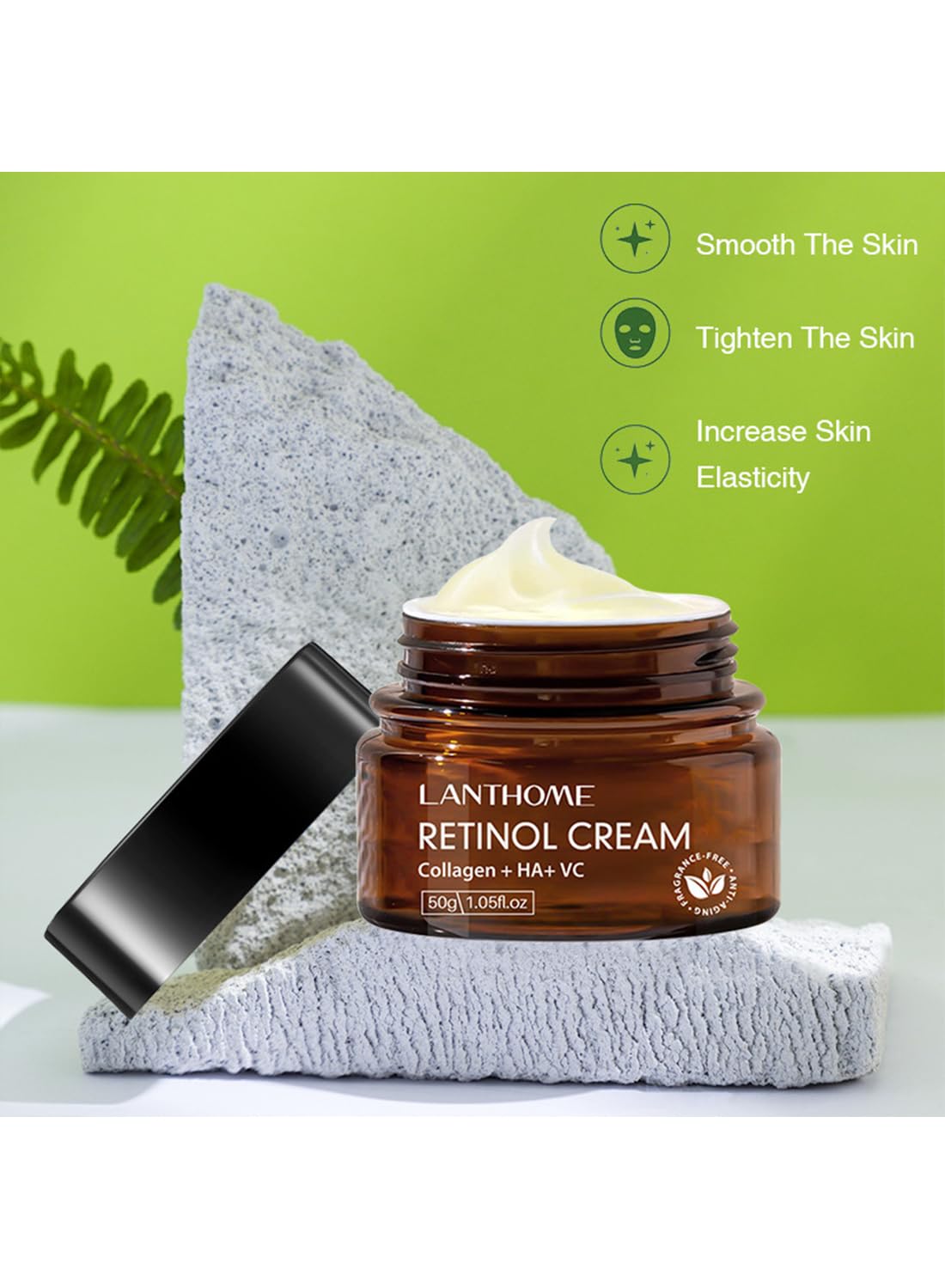 LANTHOME Retinol Cream with 2.5% Active Retinol to Reduce Fine Lines 50g