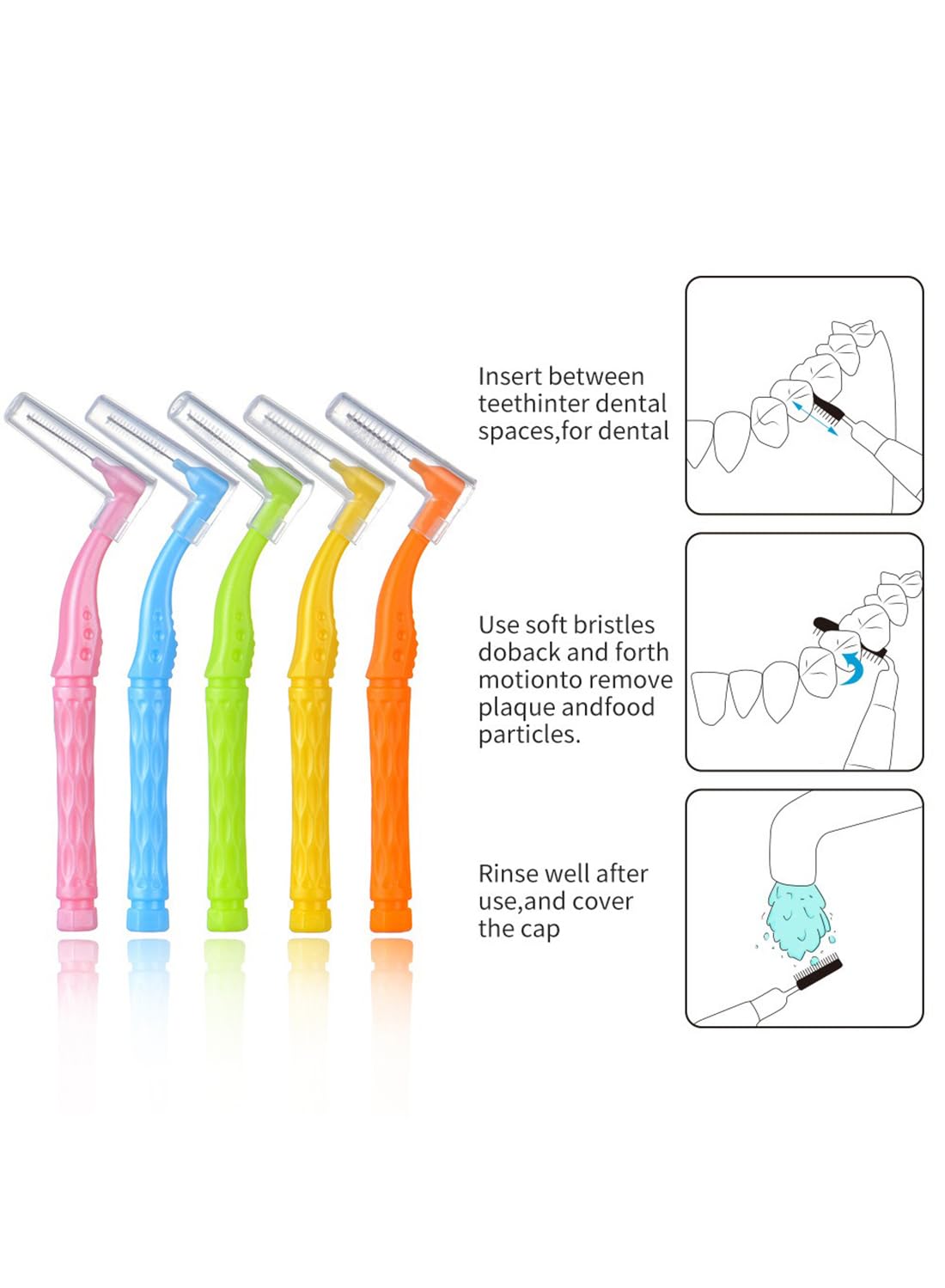 L-Shaped Interdental Brushes, Dental Toothpick Floss
