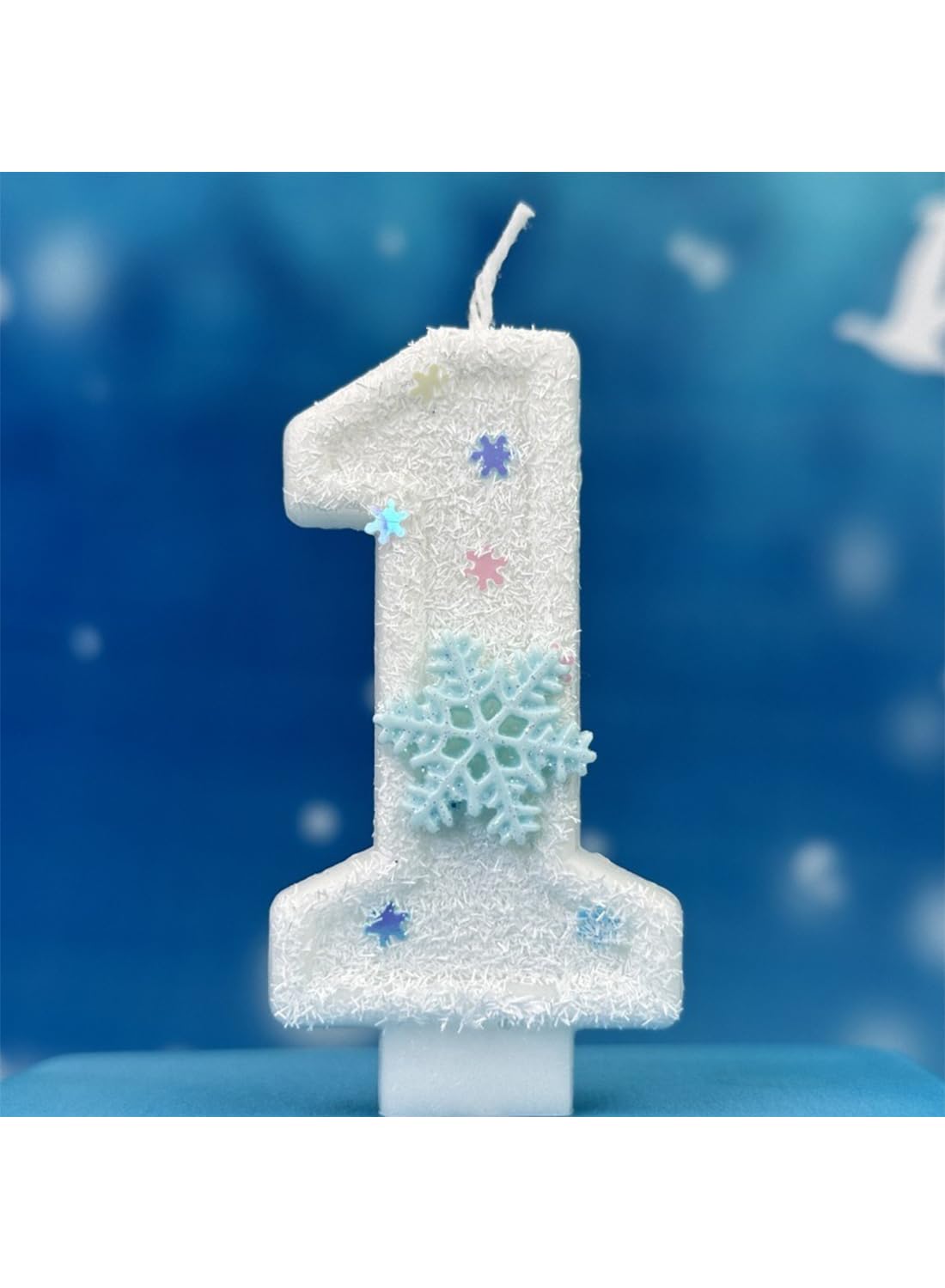 L&wen 7cm Birthday Number Candles for Cake Decoration, Glittery Cake Toppers with Perfect for Kids' Parties, Anniversaries Celebrations