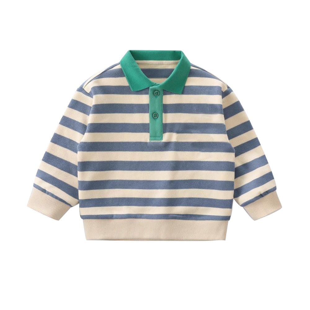 L&Wen Boys Long Sleeve Polo Shirt