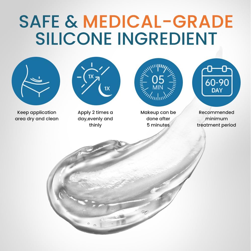 Scar Gel, Advanced Silicone Scar Removal Cream for Old & New Scars, 30g