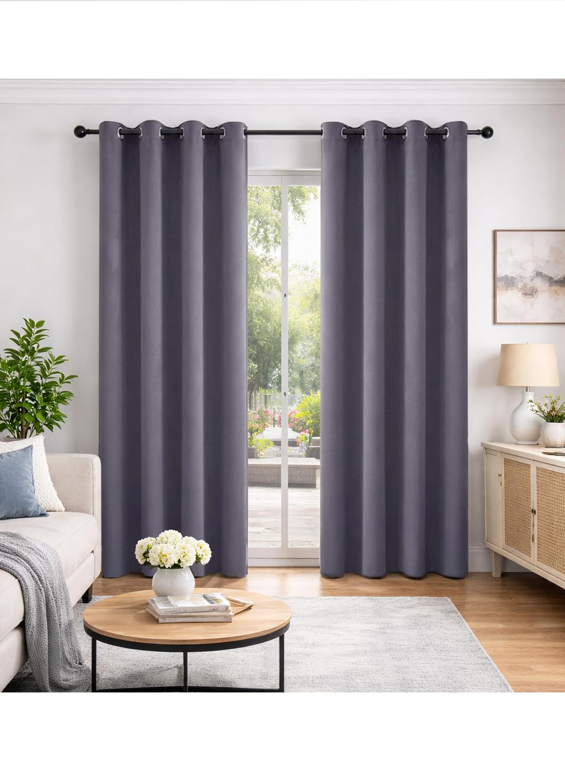 Solid Blackout Curtains for Bedroom and Living Room