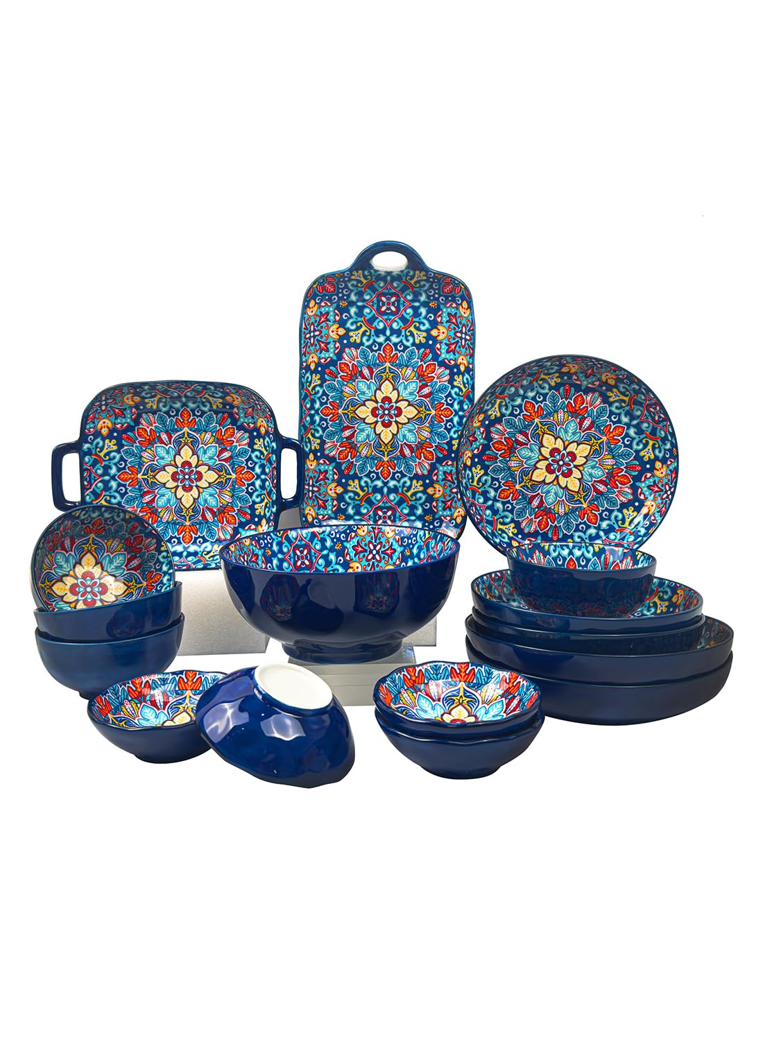 L&Wen 18Pcs Dinnerware Set