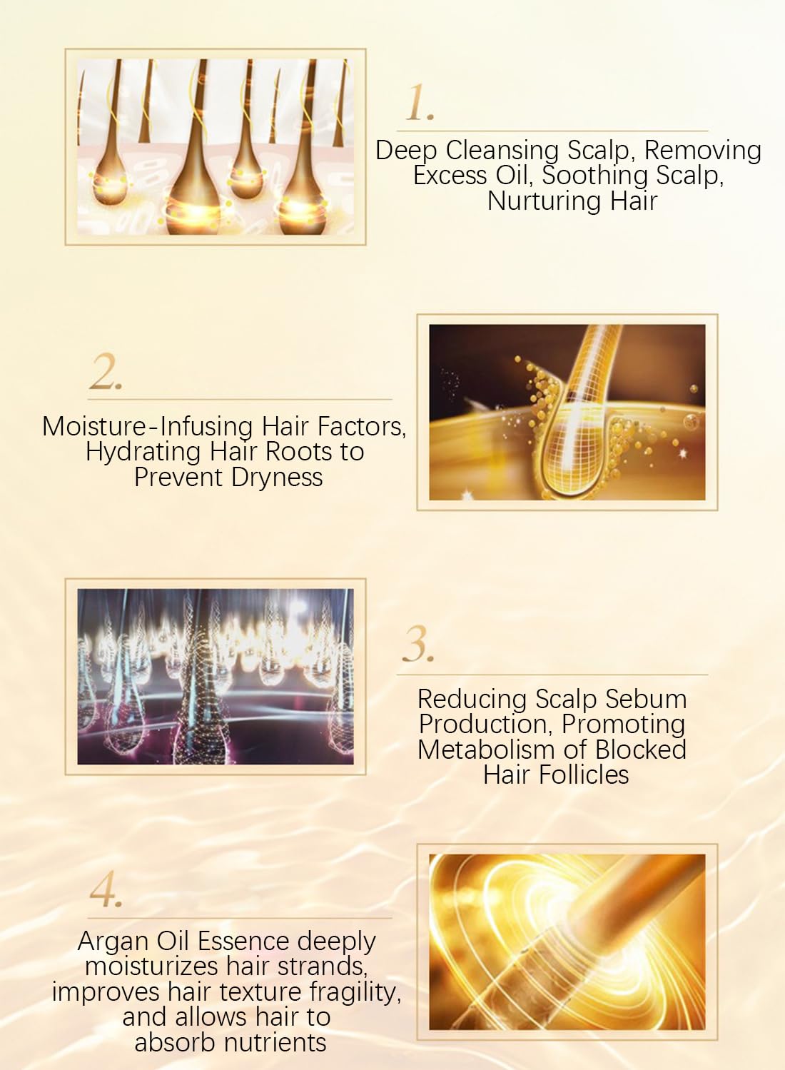 Hair Serum for Frizzy Dry Damaged Hair, Moisturizing Anti Frizz Control Repairing Argan Oil, Nourishing Smoothing Keratin Hair Treatment Oil, Hair Straightening Serum for All Hair Types 80ml