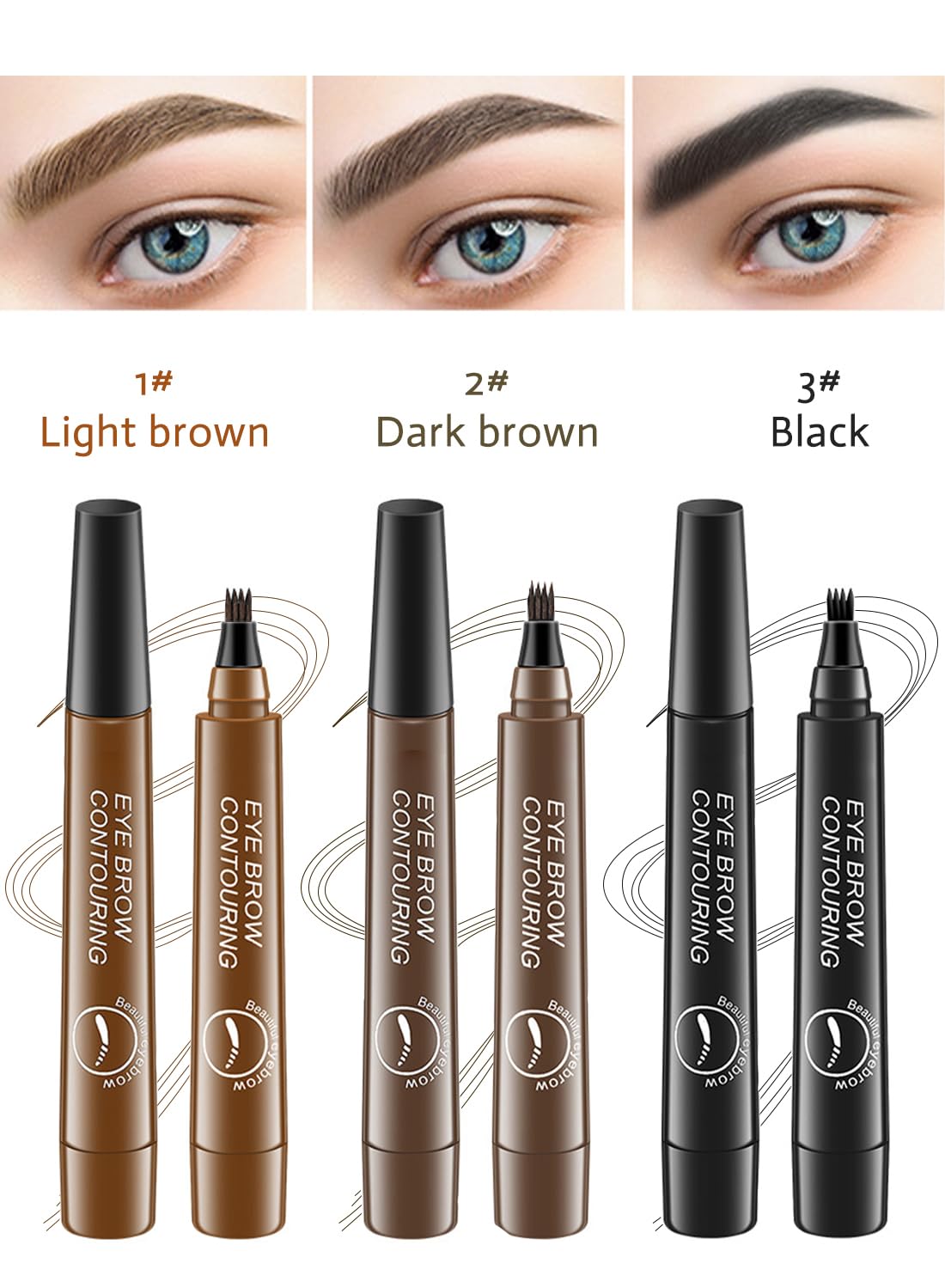 Eyebrow Pen Liquid with Micro-Fork Tip