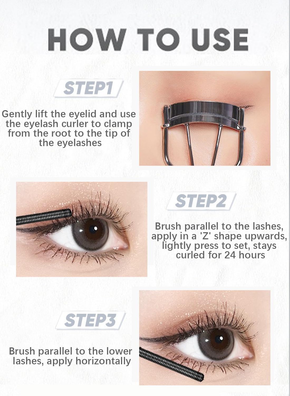 Mascara, Volumizing Lengthening Defining Lifting Curling Multiplying Eye Makeup Lash Extension, No Smudging Long Lasting Waterproof Mascara for Women