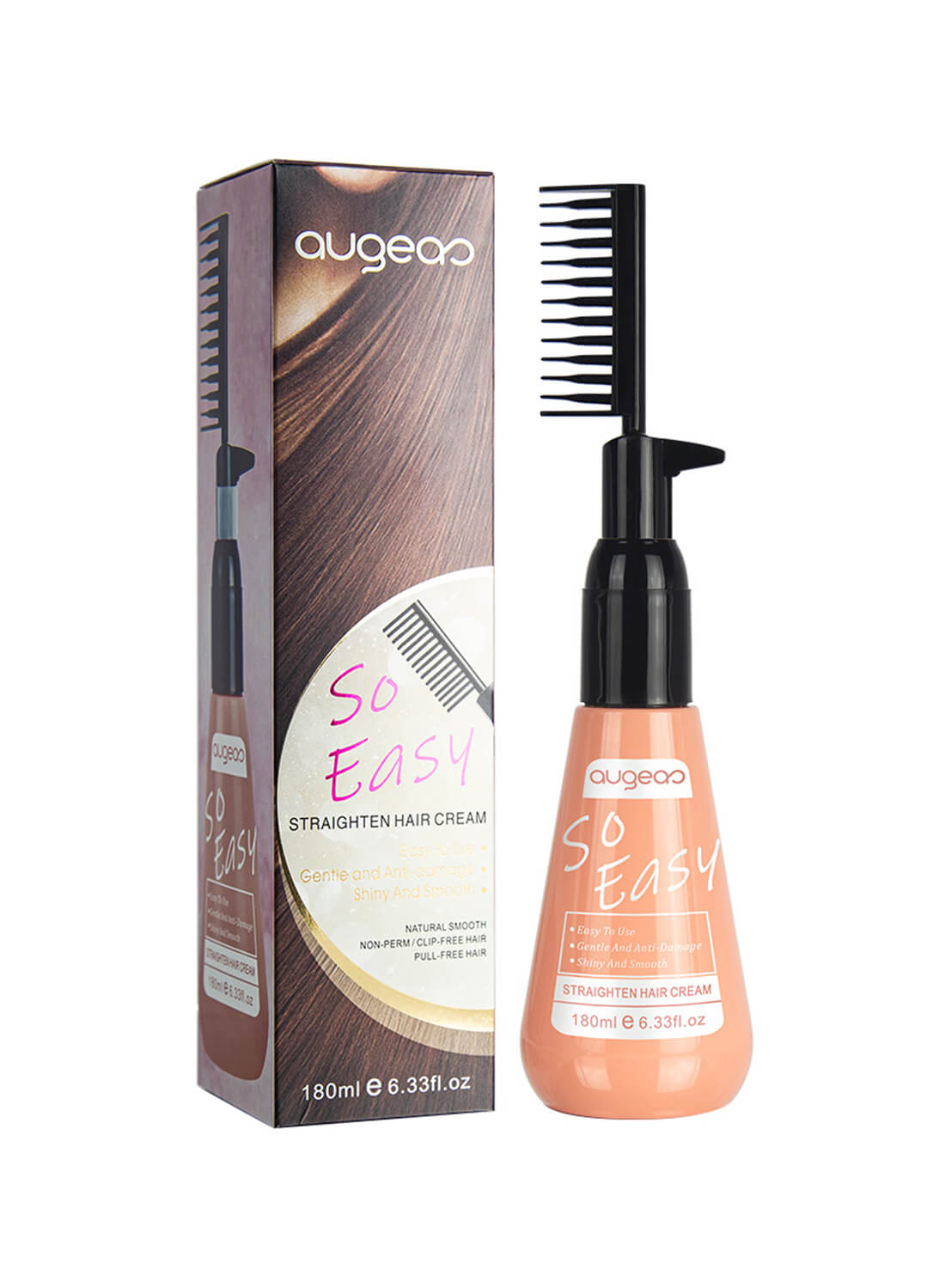 Augeas Straighten Hair Cream with Comb