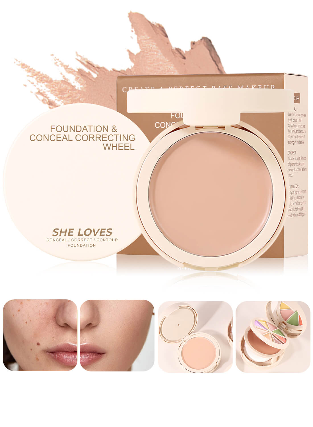 She Loves Foundation and Conceal Correcting Wheel