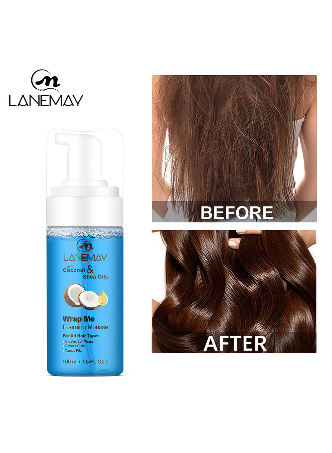 LANEMAY Foaming Mousse with Coconut and Shea Oil 100ML