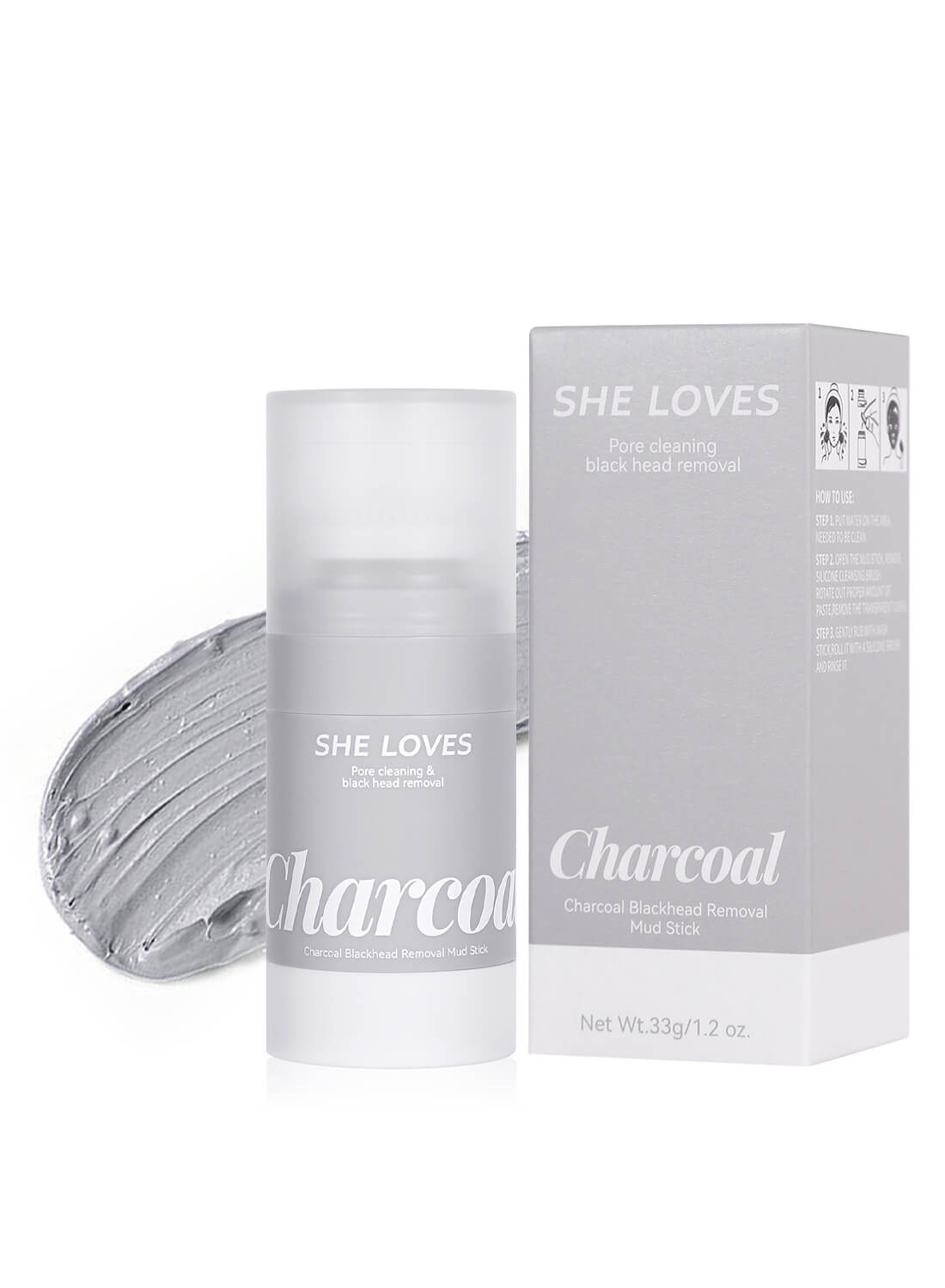 She Loves Charcoal Blackhead Removal Mud Stick 33g