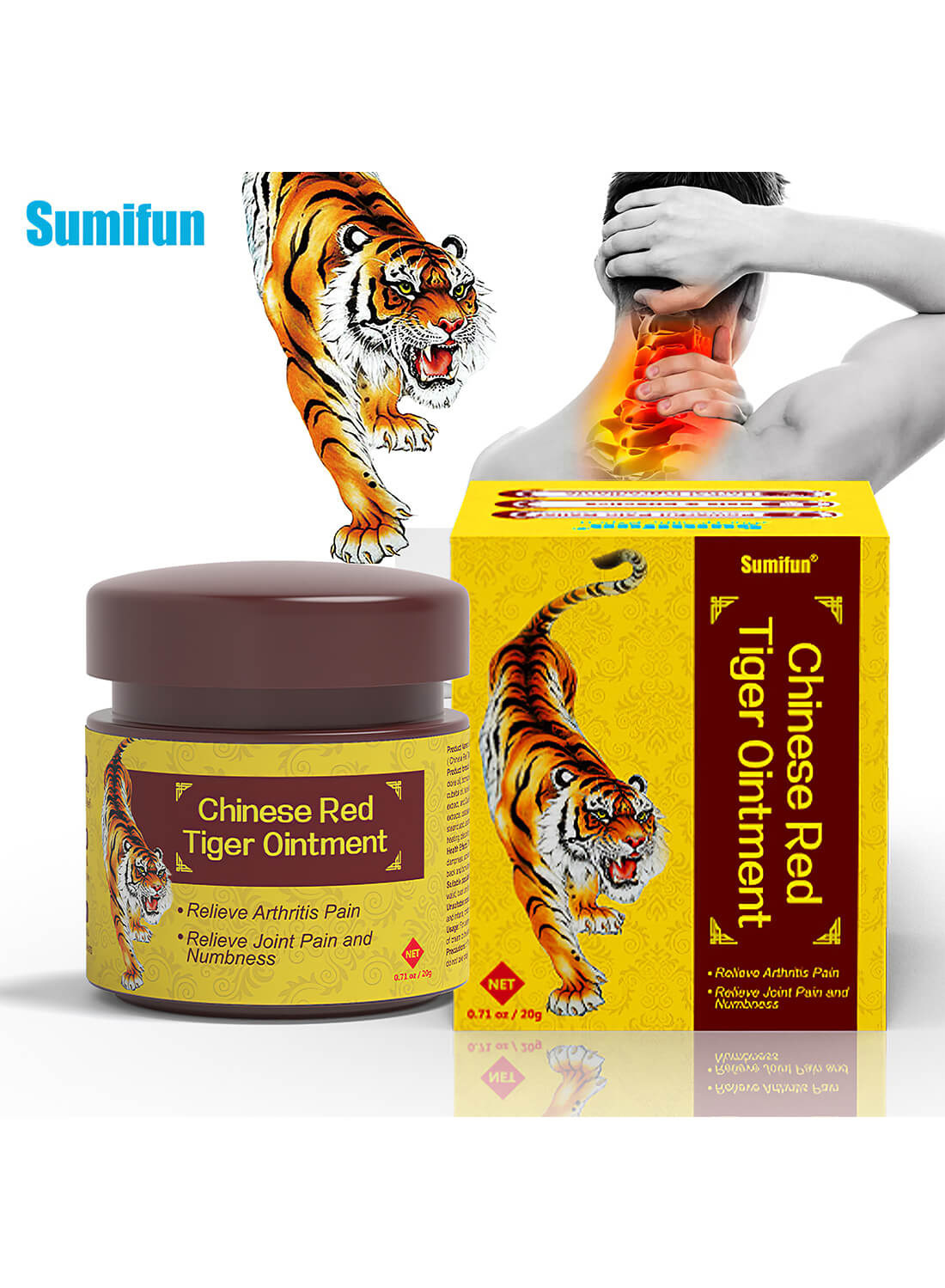 Sumifun Chinese Red Tiger Ointment 20g