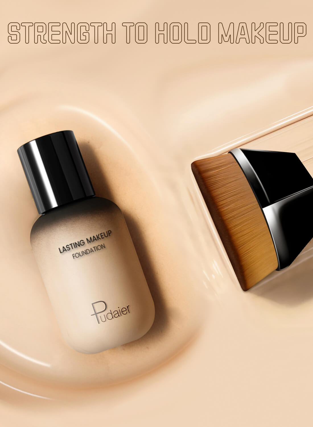 Pudaier Liquid Foundation with Magic Traceless Makeup Brush