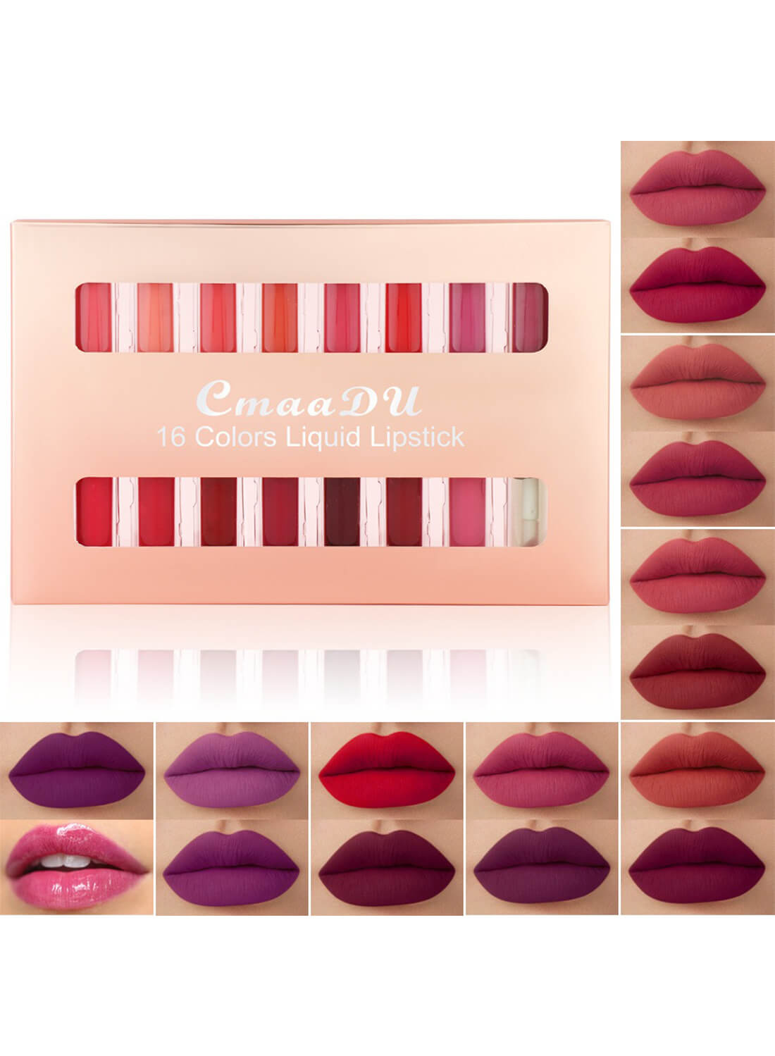 8Pcs Matte Double Head Lipstick Set, Makeup Gift Set for Girls Women