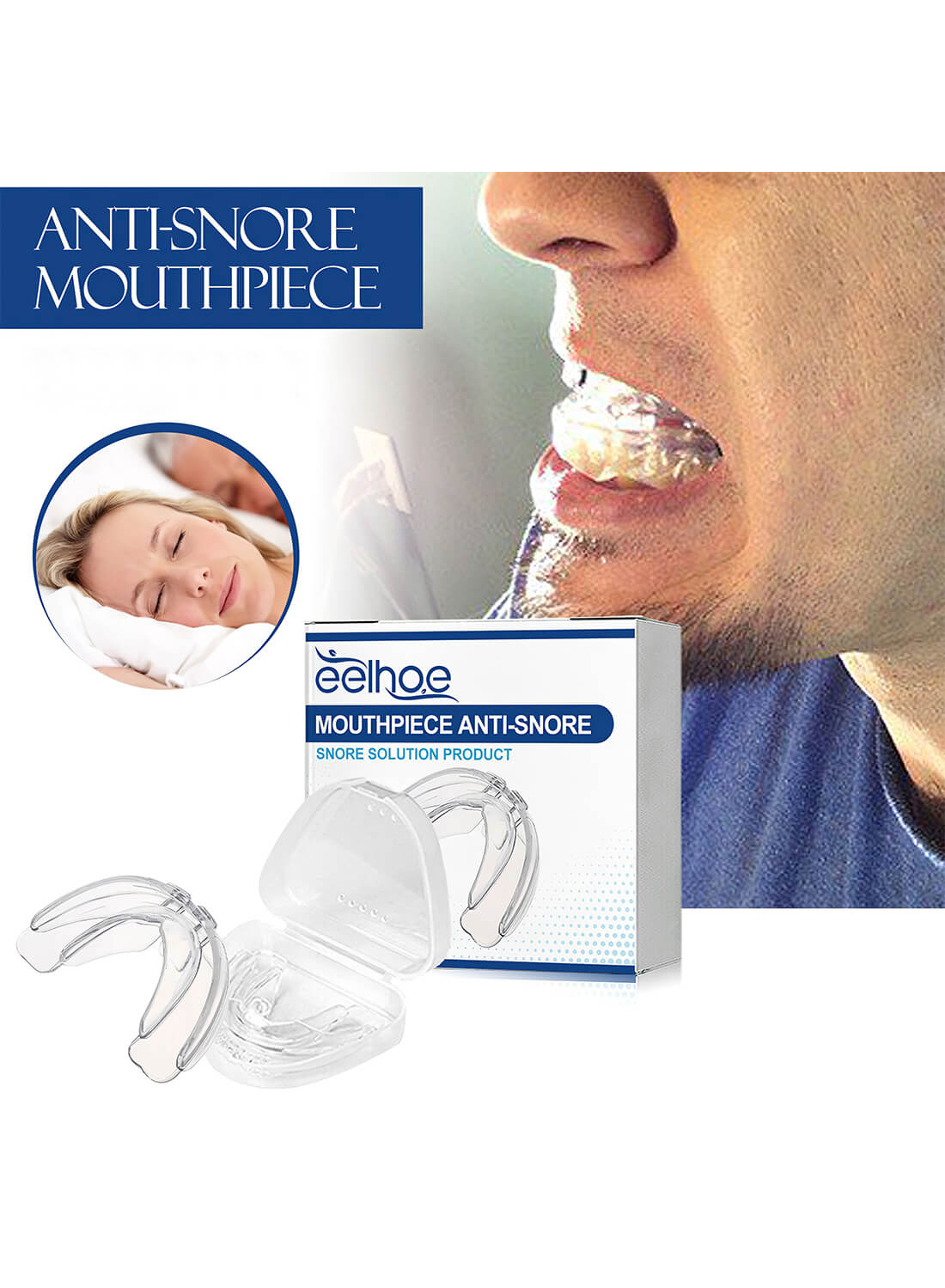 Anti-Snoring Device, Adjustable Anti-Snoring Mouth Guard for Unisex