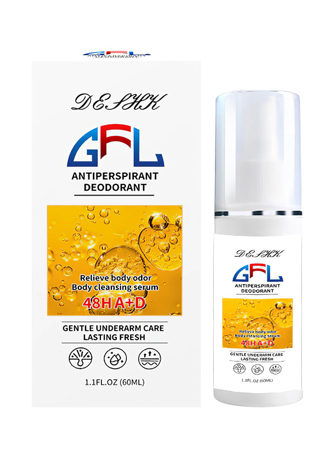 Antiperspirant Deodorant Spray, 48 Hour Sweat and Odor Protection for Unisex 60ml