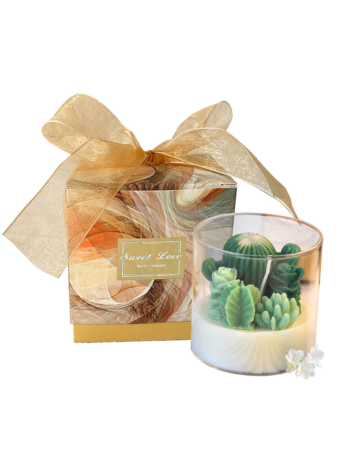 Succulent Scented Candles for Spa Home Party Decors Wedding and Warm Gifts