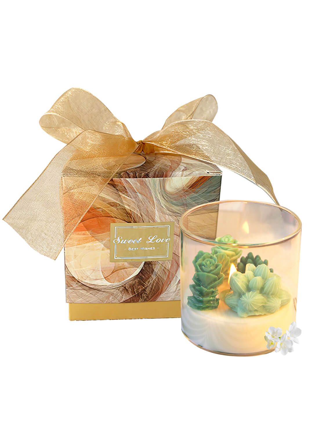 Succulent Scented Candles for Spa Home Party Decors Wedding and Warm Gifts