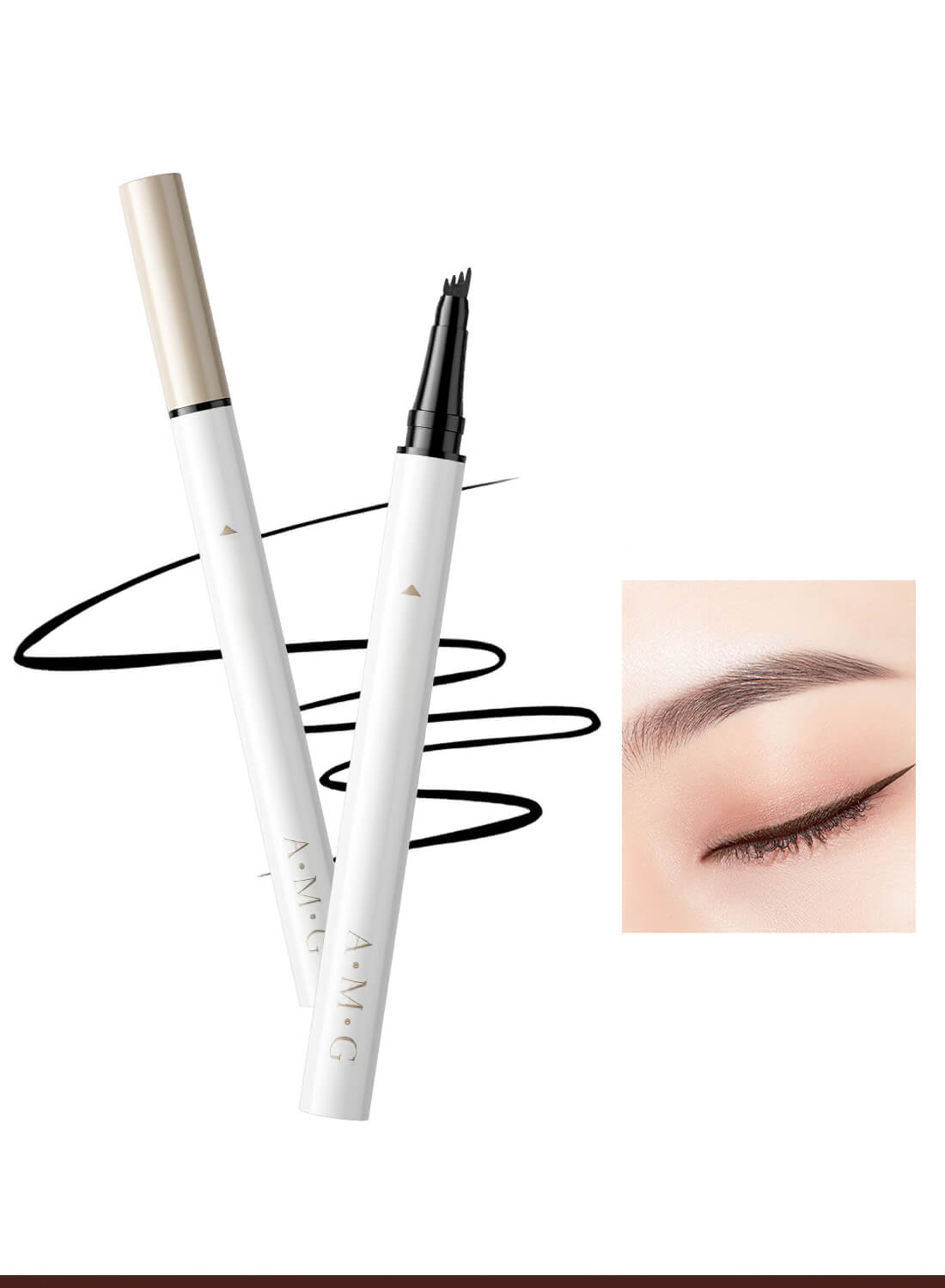 Eyebrow Pen with Micro-Fork Tip, 4 Tip Microblade Eyebrow Pen