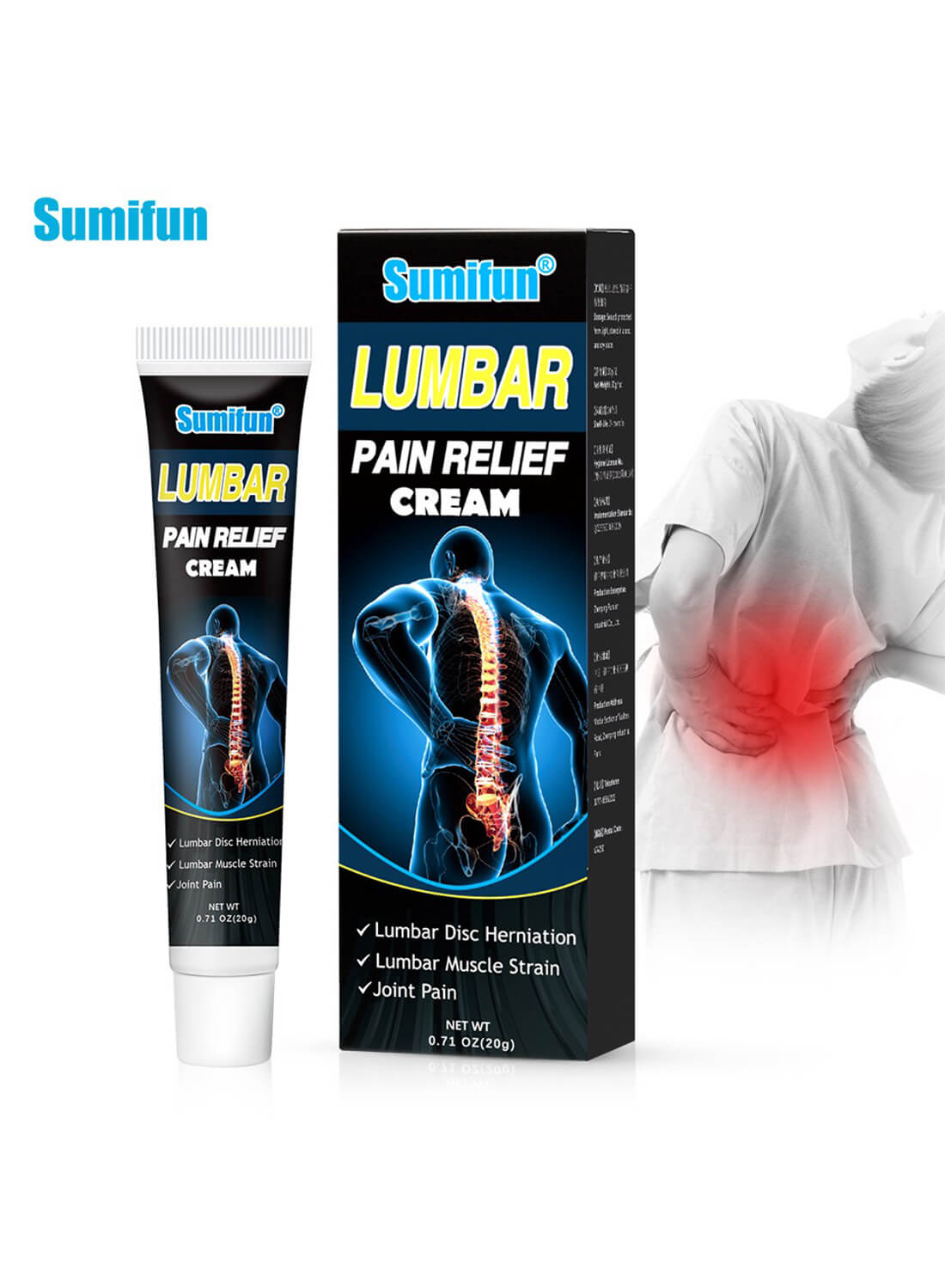 Lumbar Pain Relief Cream for Back Neck Hands Feet Joint 20g