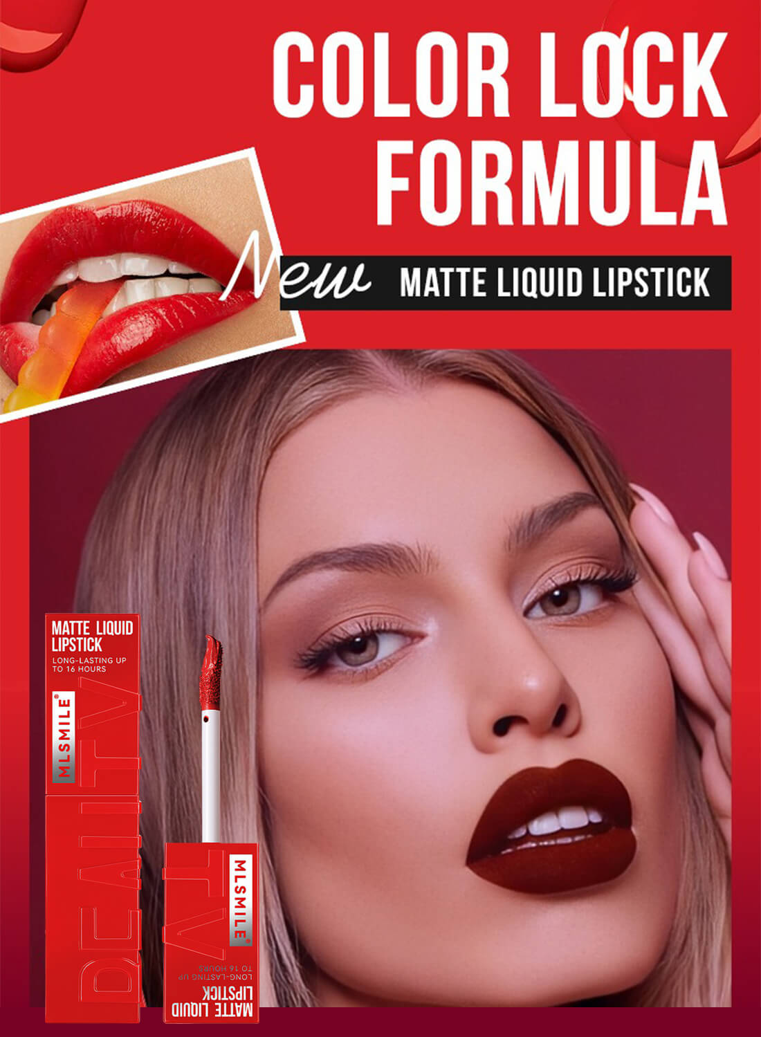 Matte Velvet Liquid Lipstick, Up to 16H Wear