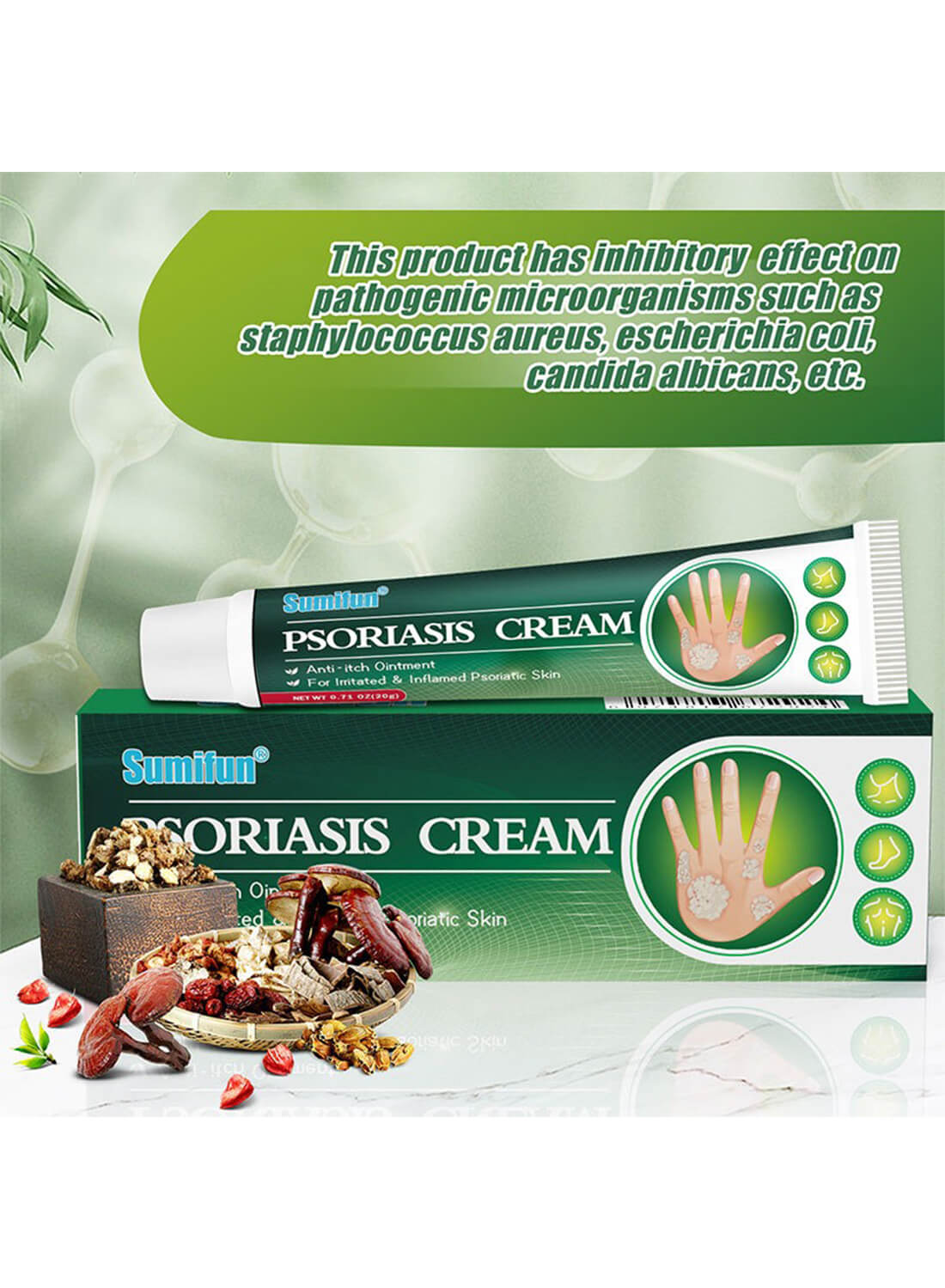 Psoriasis Cream, Anti-Itch Ointment 20g