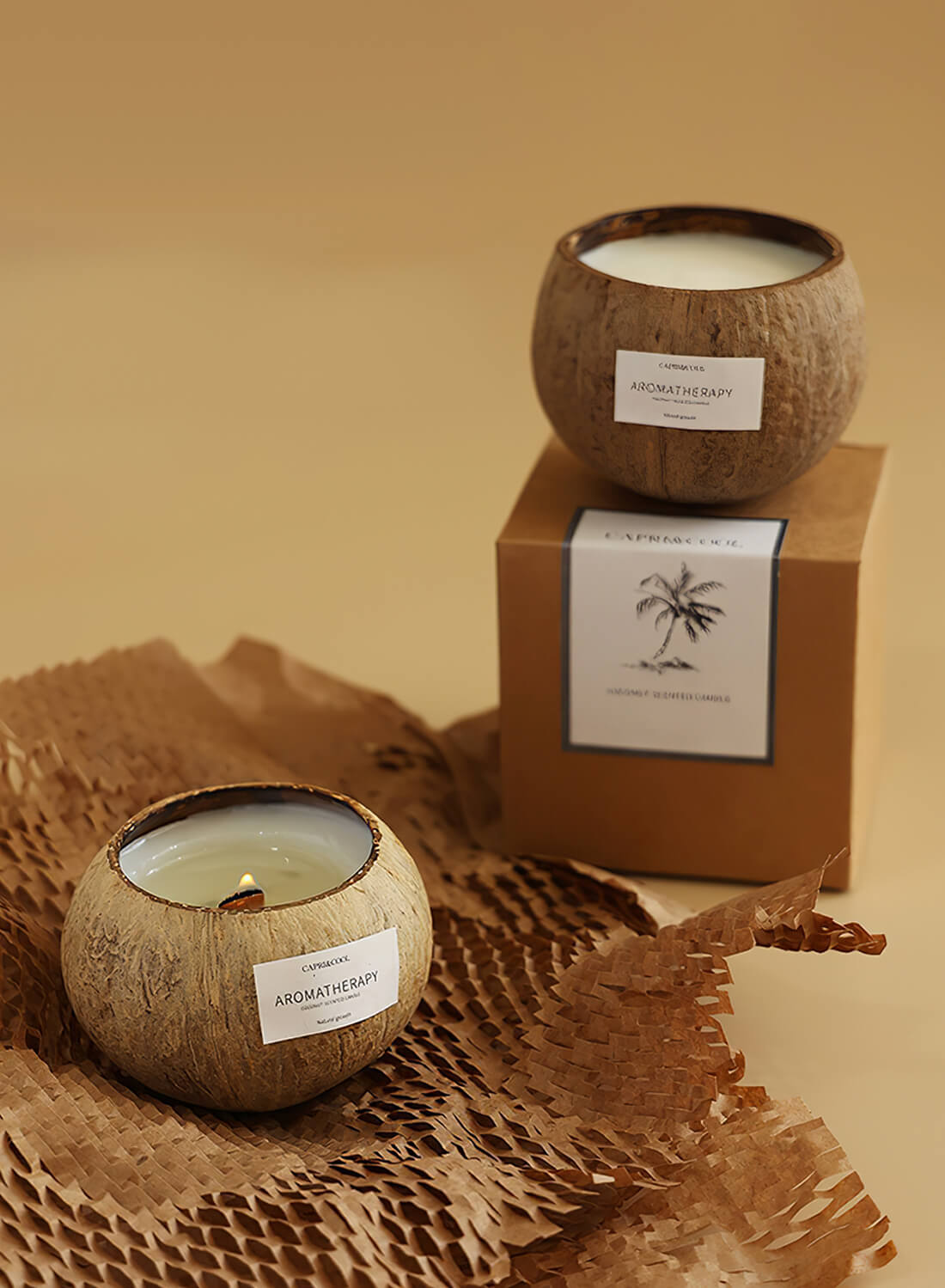 Scented Soy Coconut Shell Candles 200g