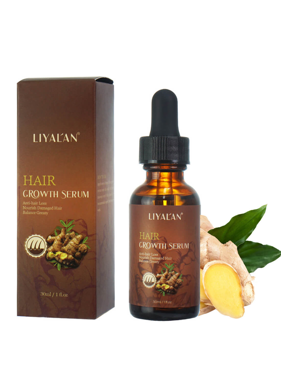 Liyalan Hair Growth Serum with Ginger Extract 30ml