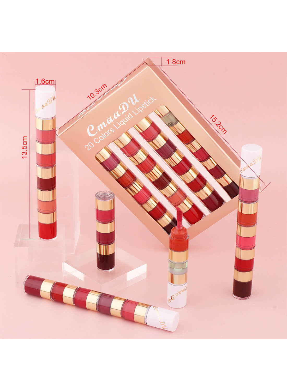 20 Colors Matte Lip Gloss Set, Makeup Gift Set for Girls Women